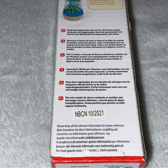 Hape International Baby Beaded Raindrops Blue Soothing Rain Sounds 0-6mBrand New - Picture 14 of 16